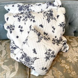 Bundle 3 Quilted Floral Accent Pillows